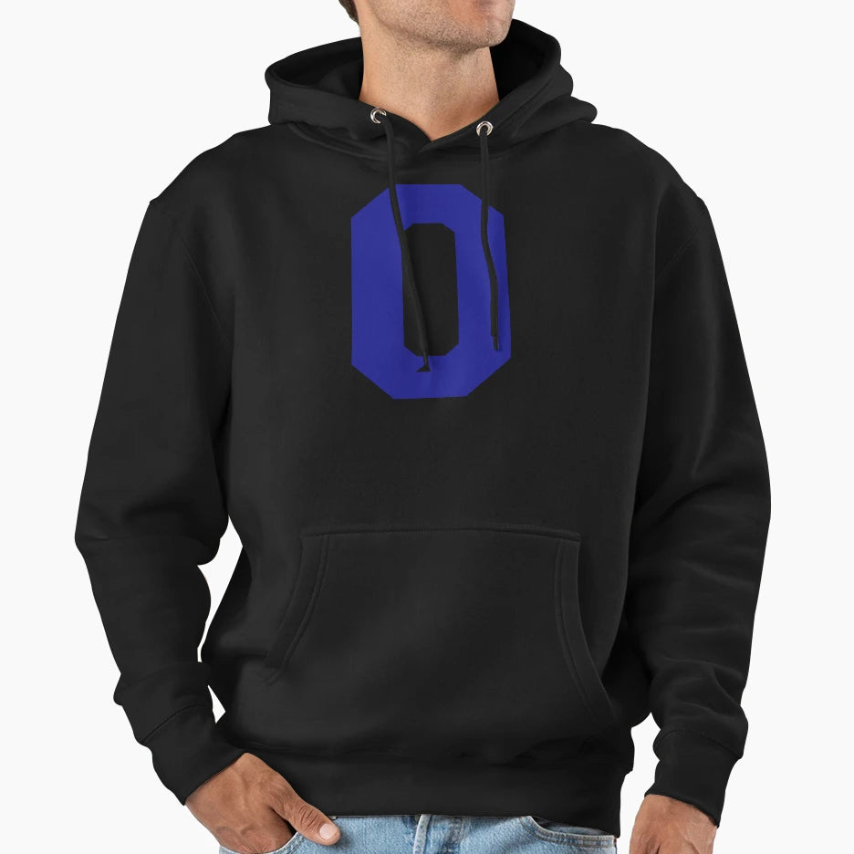 Alphabet Blue O Sports Letter O Hoodie - Fun Novelty Design for Adults - T-Shirt, Sweatshirt, Hoodie