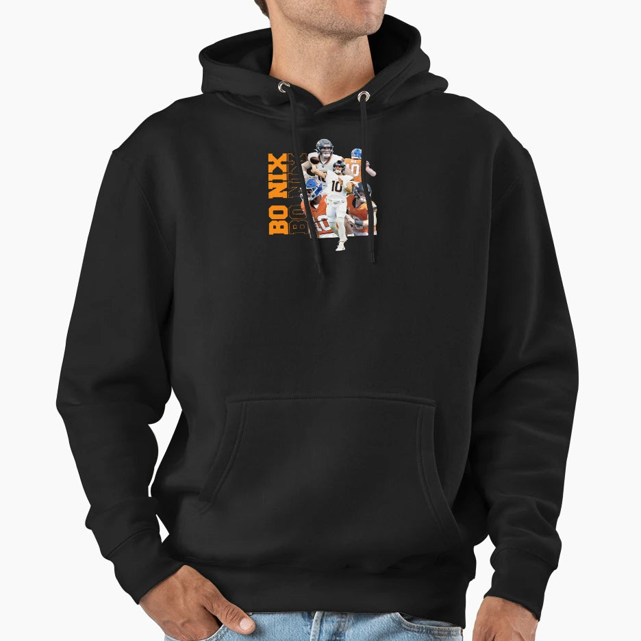 Bo Nix Streetwear Png Football Sublimation Hoodie - Minimalist Print Unisex - T-Shirt, Sweatshirt, Hoodie