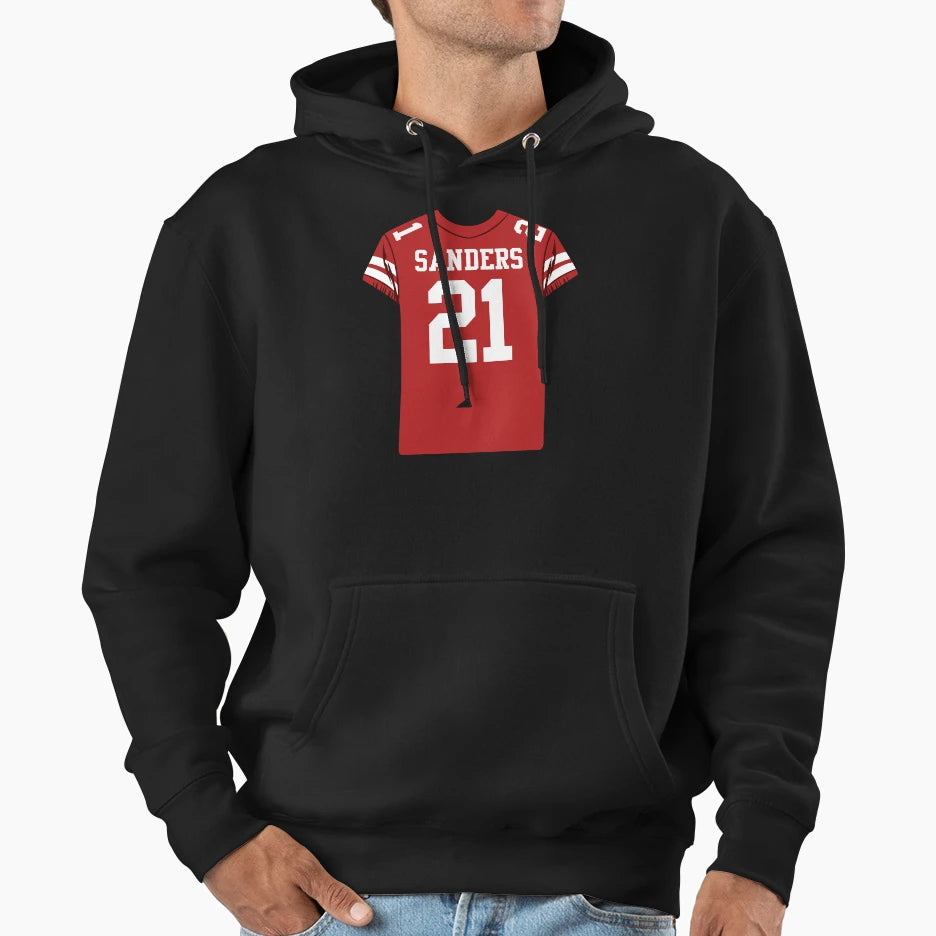 Deion Sanders 21 Jersey Hoodie - Graphic Print for Adults - T-Shirt, Sweatshirt, Hoodie