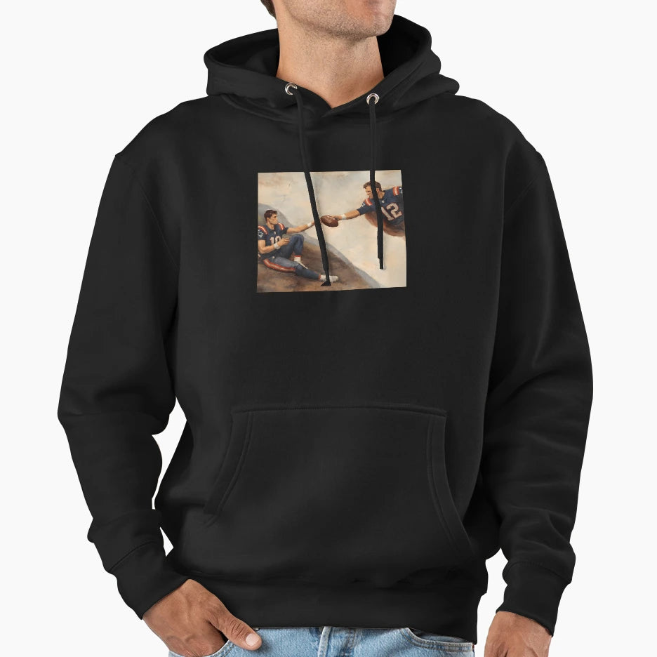 New England Football TB And Drake Maye Hoodie - Aesthetic Graphic Unisex - T-Shirt, Sweatshirt, Hoodie