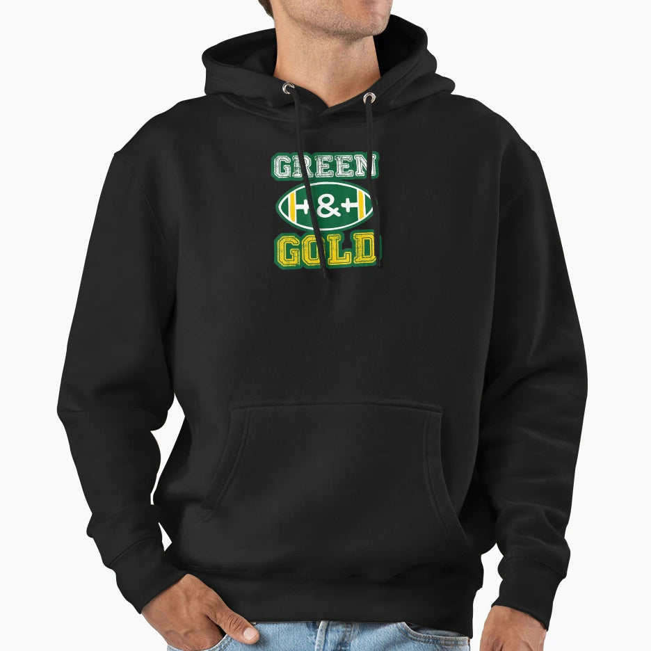 Green And Gold Green Bay Team Fan Hoodie - Minimalist Print Men Women - T-Shirt, Sweatshirt, Hoodie