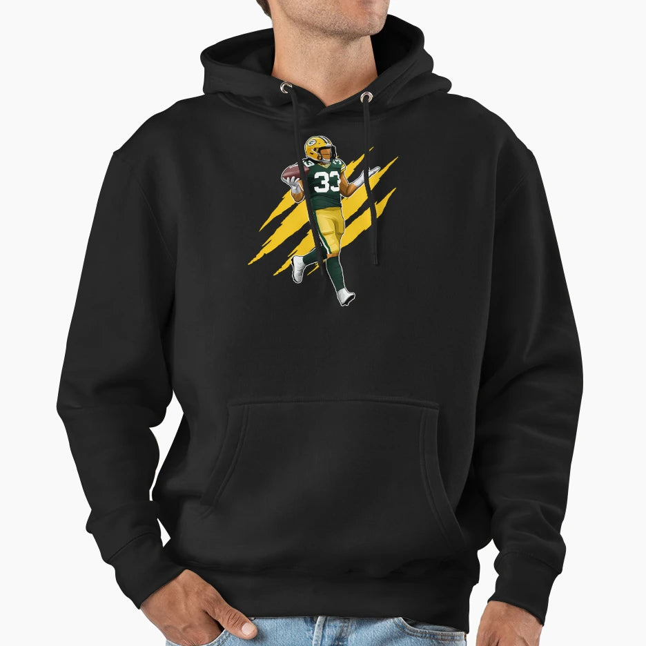 Aaron Jones Styles 33 Claw Hoodie - Custom Art Print Men Women - T-Shirt, Sweatshirt, Hoodie