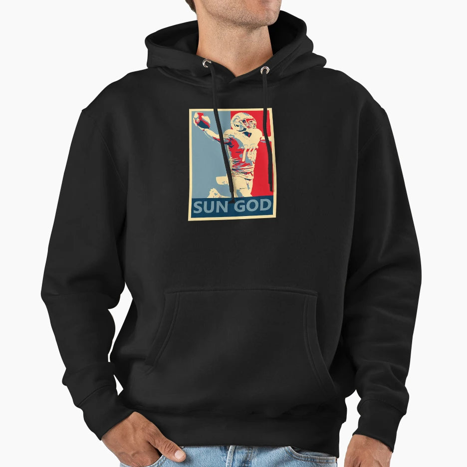 Amon Ra St Brown Detroit Lions Sun God Hoodie - Minimalist Print Men Women - T-Shirt, Sweatshirt, Hoodie