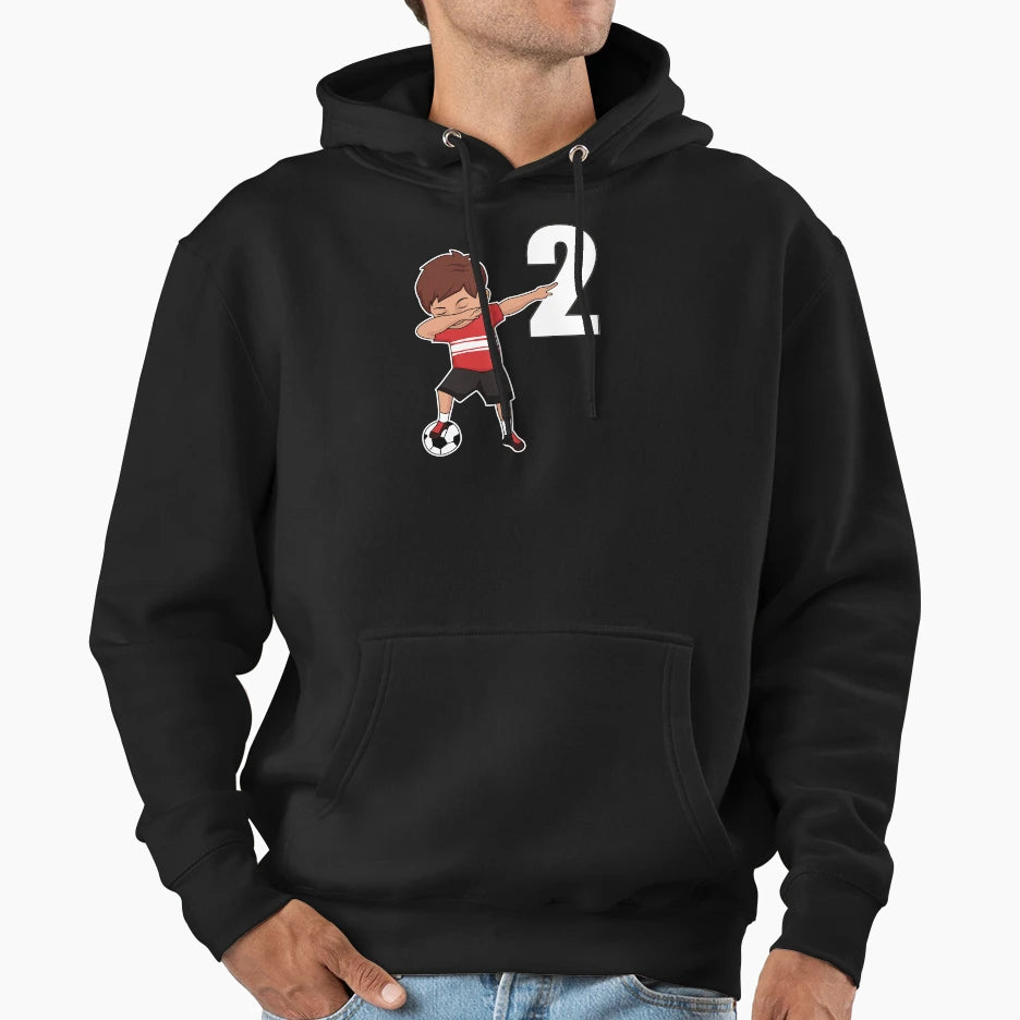 Awesome Soccer Player Number 2 Soccer Hoodie - Graphic Print Unisex - T-Shirt, Sweatshirt, Hoodie