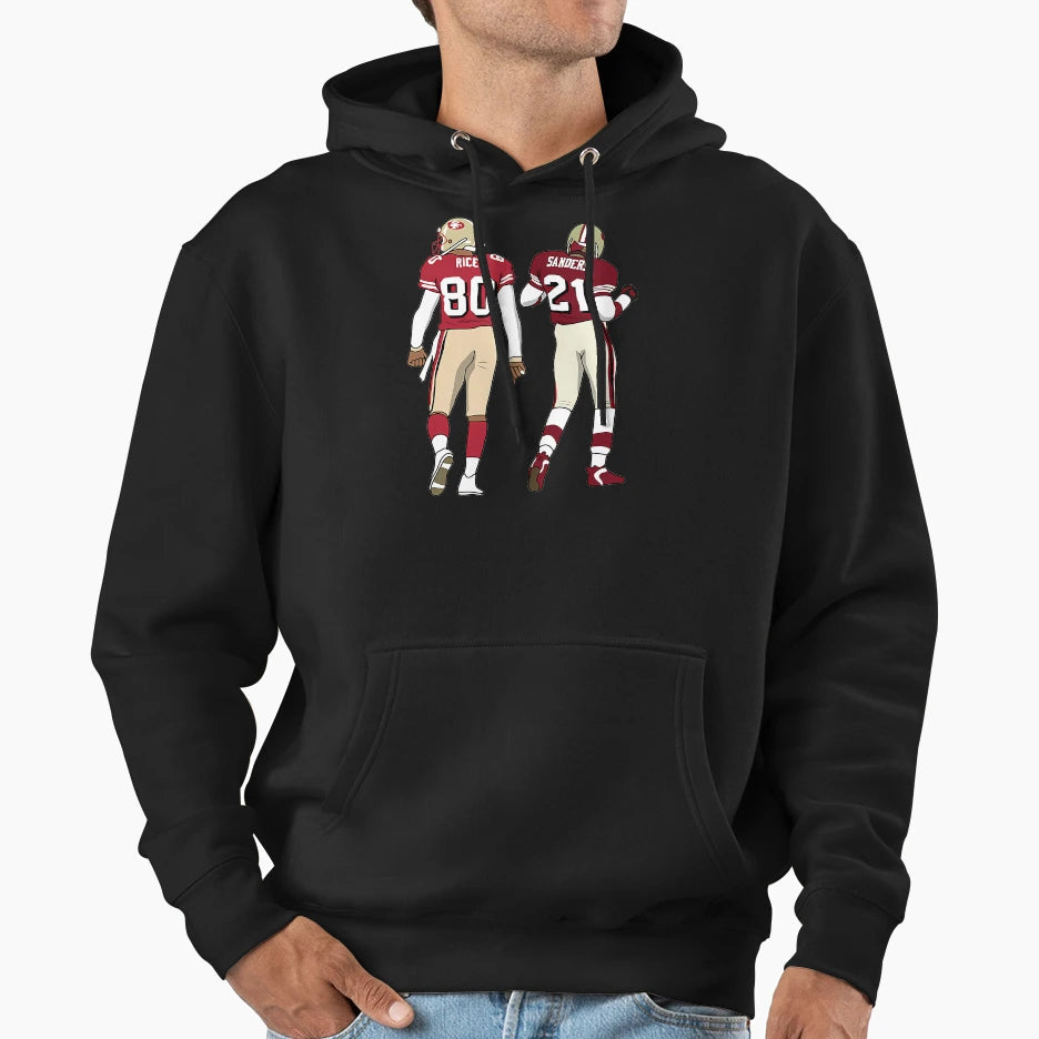Deion Sanders Jerry Rice Hoodie - Unique Graphic Men Women - T-Shirt, Sweatshirt, Hoodie