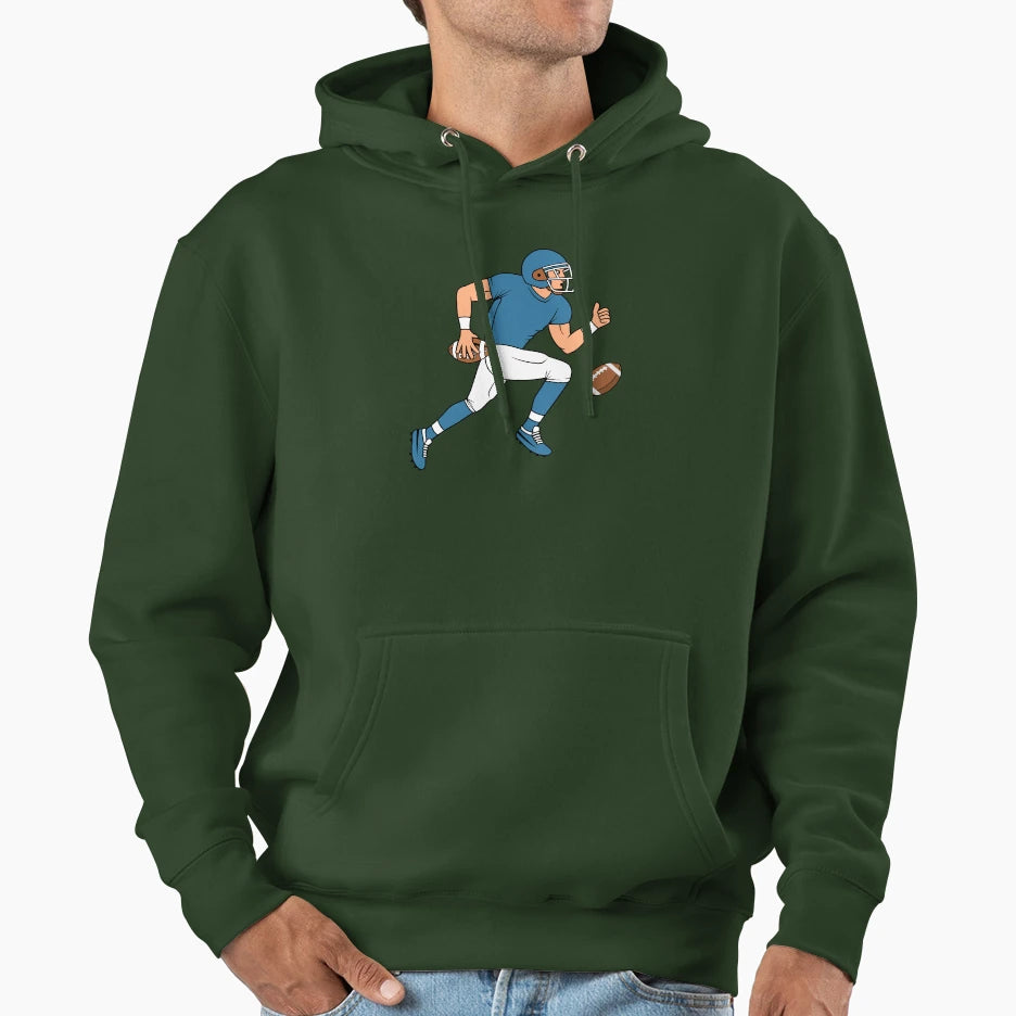 American Football Cartoon Hoodie - Casual Everyday Wear Unisex - T-Shirt, Sweatshirt, Hoodie