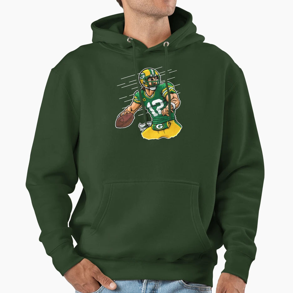 Rodgers Qb Hoodie - Aesthetic Graphic for Adults - T-Shirt, Sweatshirt, Hoodie
