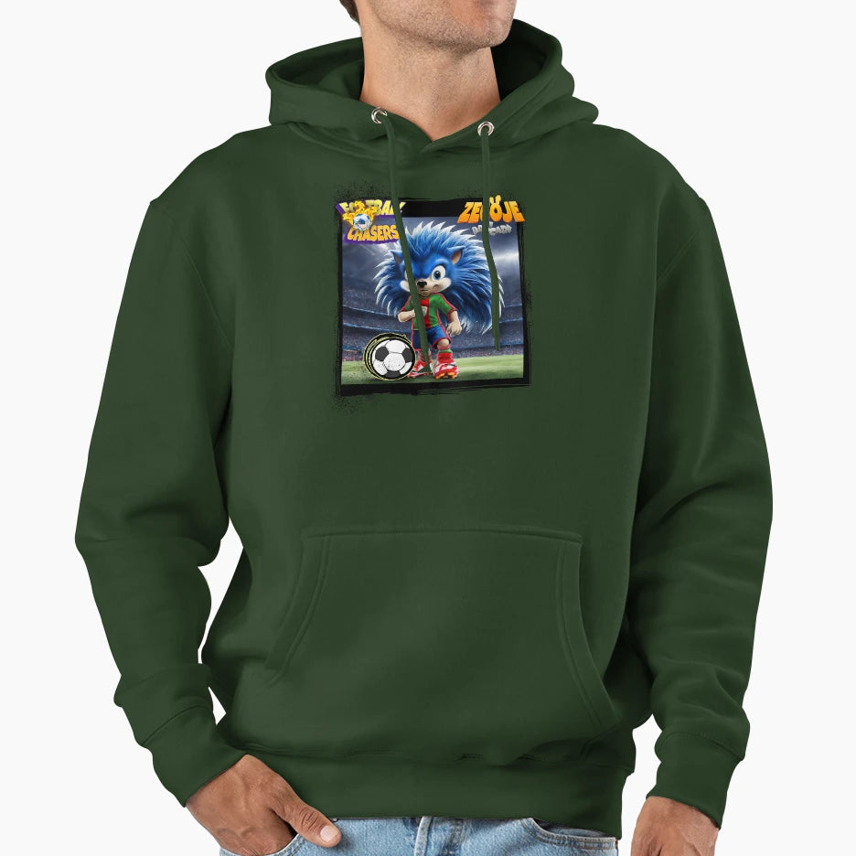 Hedgehog Football Player Hoodie - Casual Everyday Wear Unisex - T-Shirt, Sweatshirt, Hoodie