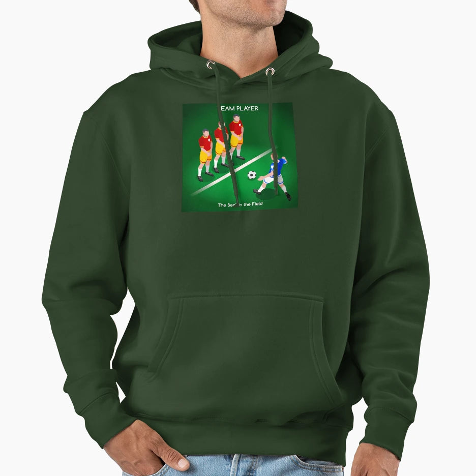 Football Team Player Hoodie - Graphic Print Unisex - T-Shirt, Sweatshirt, Hoodie