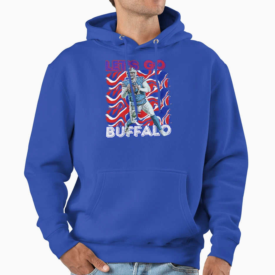 Lets Go Buffalo Hoodie - Trendy Graphic for Adults - T-Shirt, Sweatshirt, Hoodie