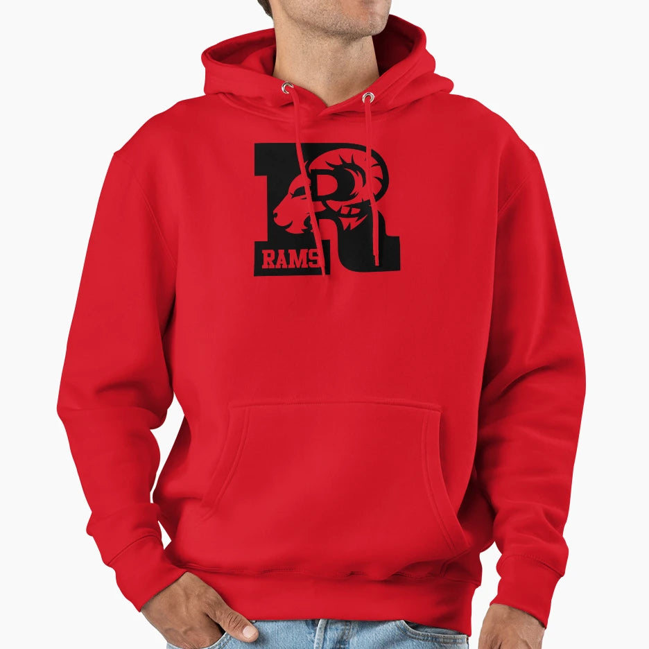 Rams R Hoodie - Aesthetic Graphic for Adults - T-Shirt, Sweatshirt, Hoodie