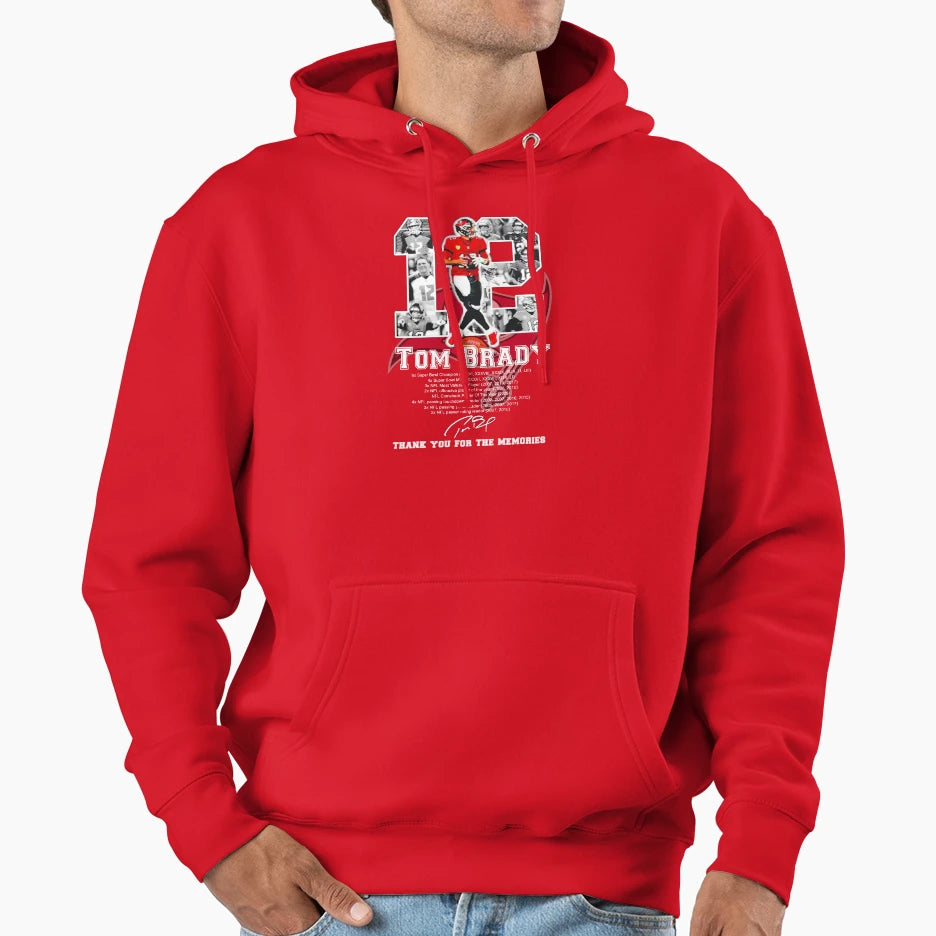 12 T Om B Ra Dy Tampa Bay Buc Hoodie - Fun Novelty Design for Adults - T-Shirt, Sweatshirt, Hoodie