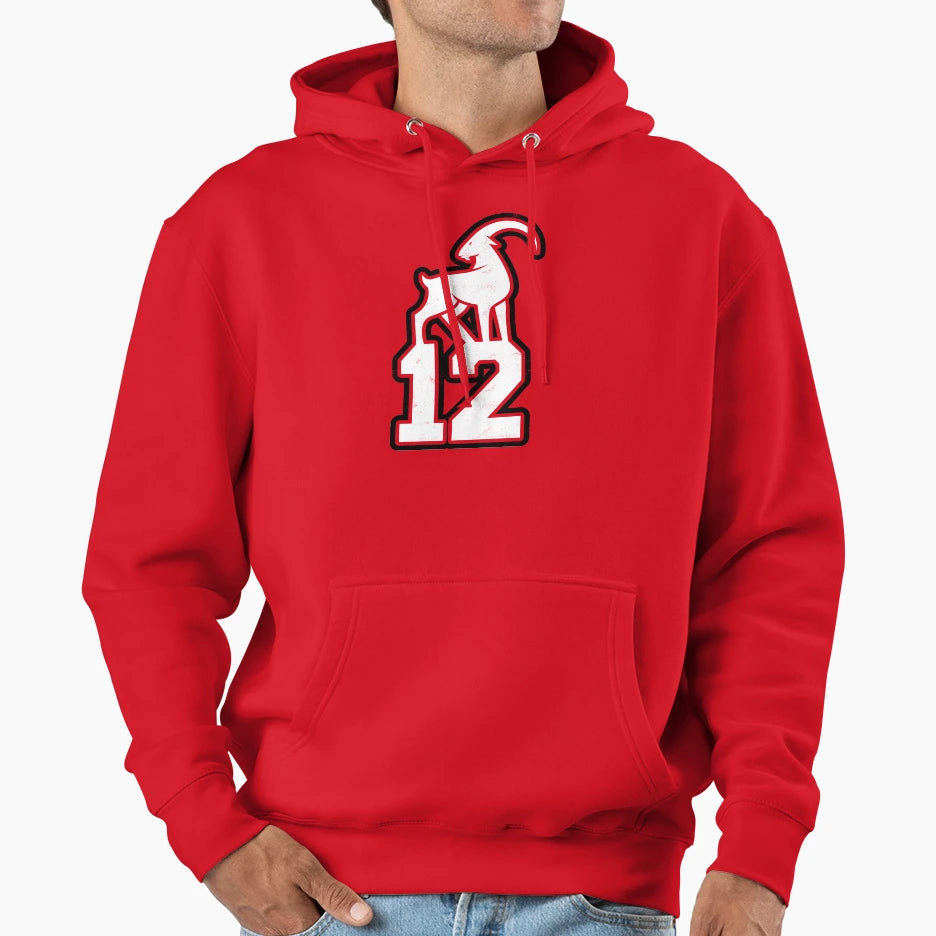Goat 12 Tampa Bay Brady Hoodie - Fun Novelty Design Men Women - T-Shirt, Sweatshirt, Hoodie