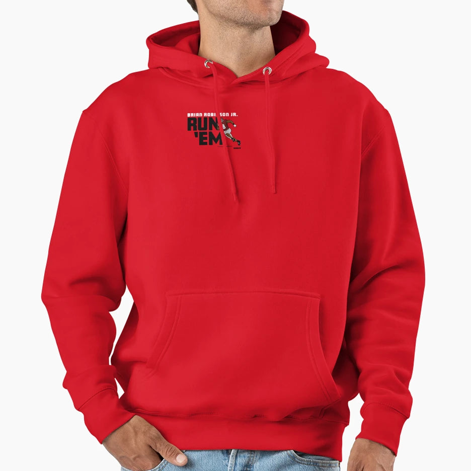 Brian Robinson Jr Run Em T-Shirt - Trendy Graphic Men Women - T-Shirt, Sweatshirt, Hoodie