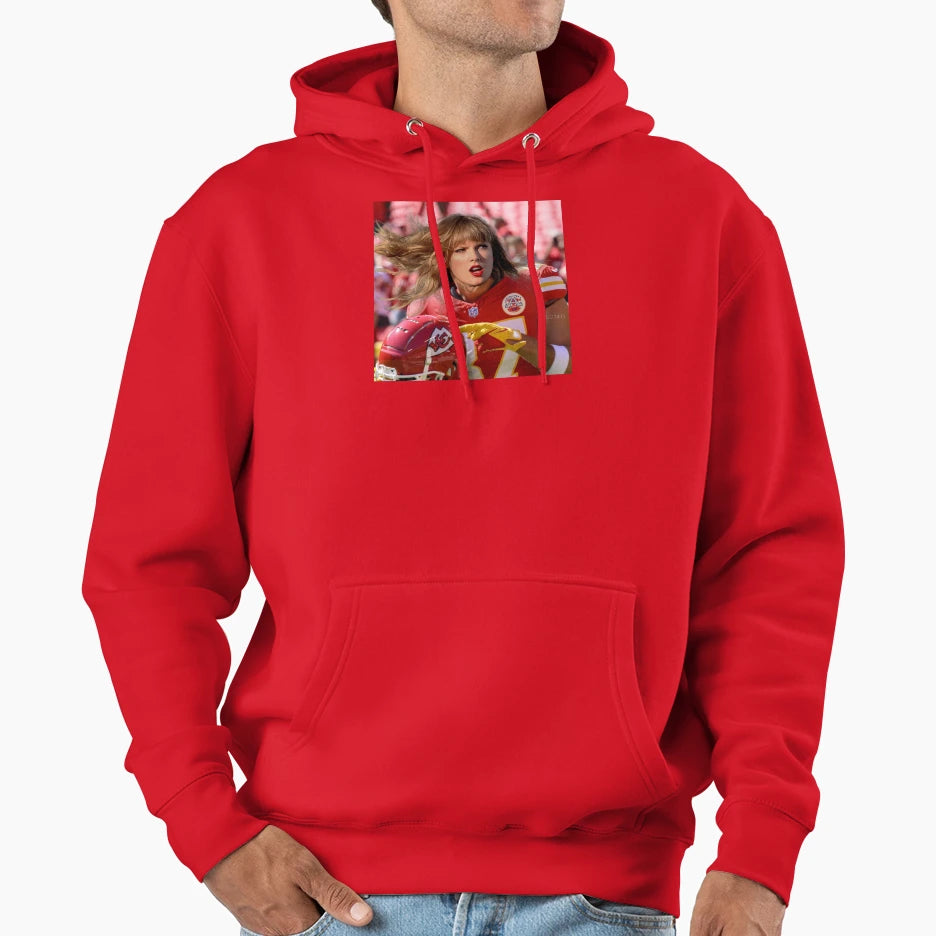 Kc Football Player Hoodie - Casual Everyday Wear Men Women - T-Shirt, Sweatshirt, Hoodie