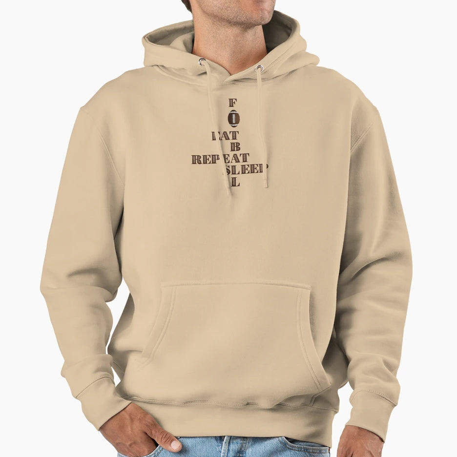 American Football Caligraphy Eat Hoodie - Casual Everyday Wear for Adults - T-Shirt, Sweatshirt, Hoodie