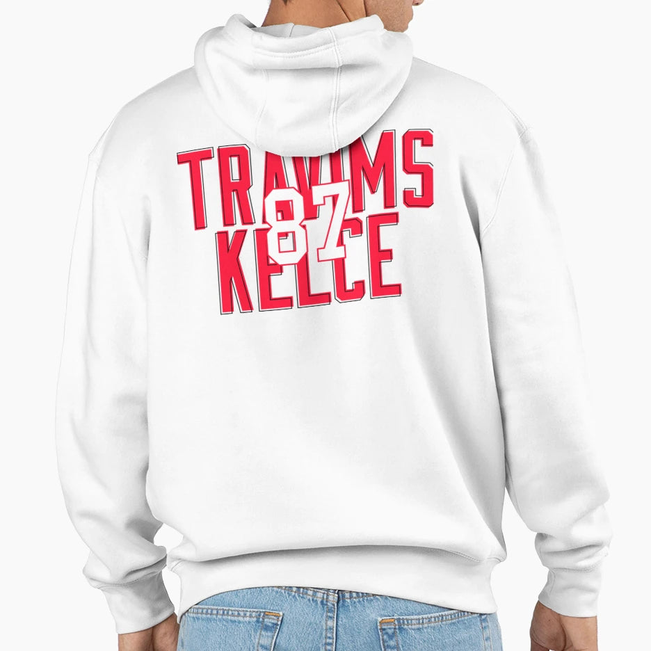 Travims Kelce 87 Hoodie - Casual Everyday Wear Men Women - T-Shirt, Sweatshirt, Hoodie