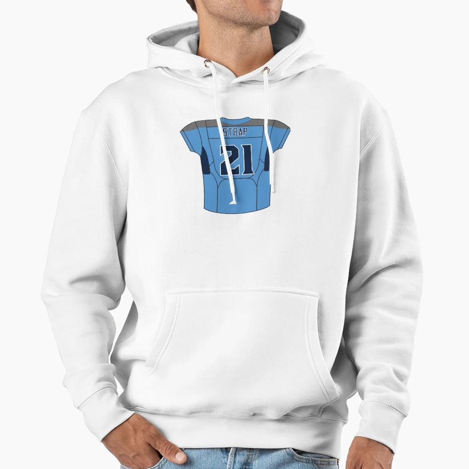 Strap Hoodie - Casual Everyday Wear Men Women - T-Shirt, Sweatshirt, Hoodie