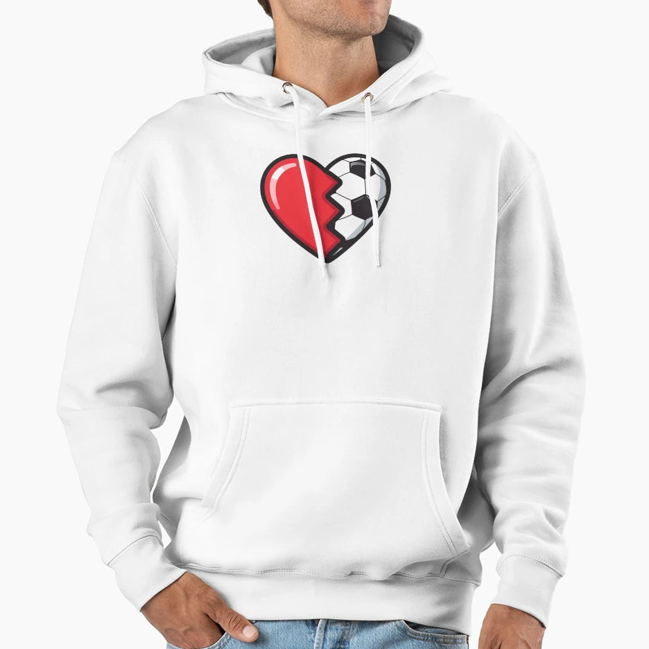 Love Football Soccer Hoodie - Graphic Print for Adults - T-Shirt, Sweatshirt, Hoodie