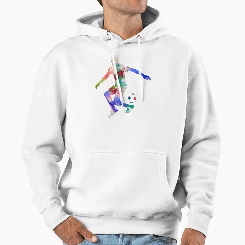 Male Soccer Player Male Football Player Hoodie - Graphic Print Men Women - T-Shirt, Sweatshirt, Hoodie