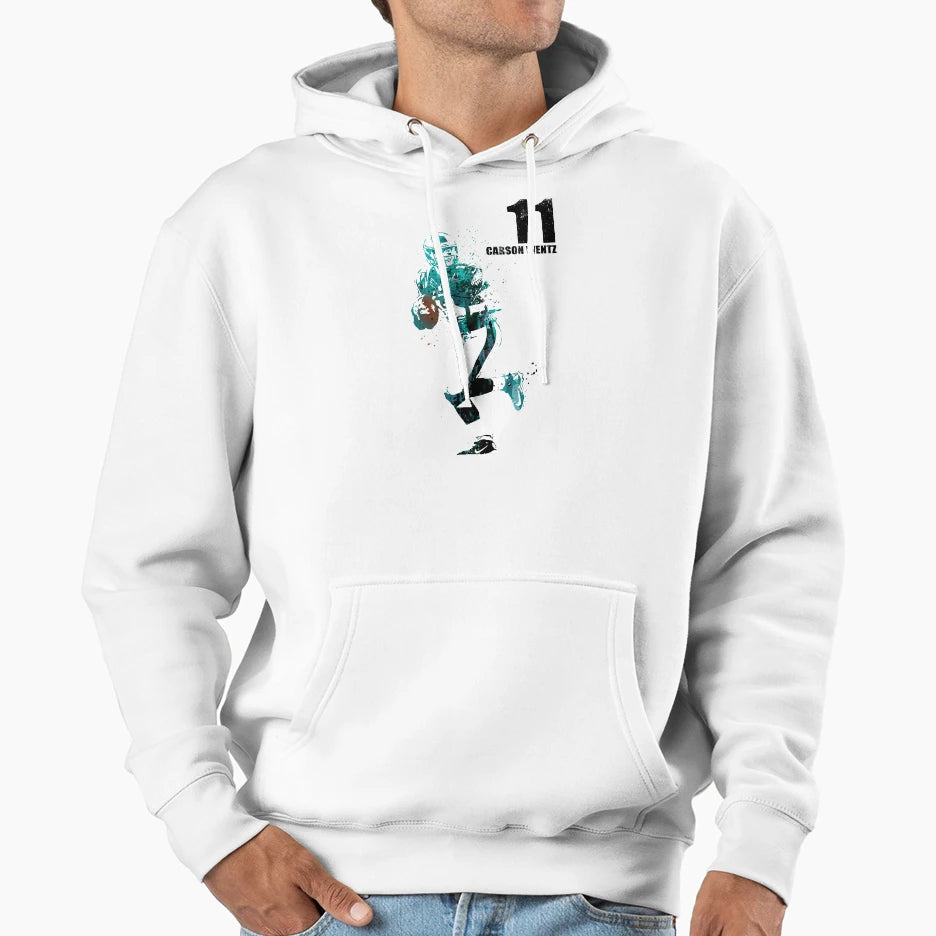 American Football Player Cw White Hoodie - Graphic Print Unisex - T-Shirt, Sweatshirt, Hoodie
