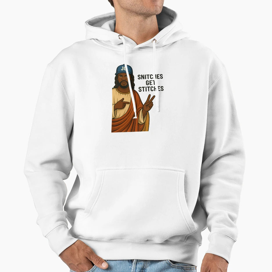 Snitches Get Stitches Hoodie - Trendy Graphic for Adults - T-Shirt, Sweatshirt, Hoodie