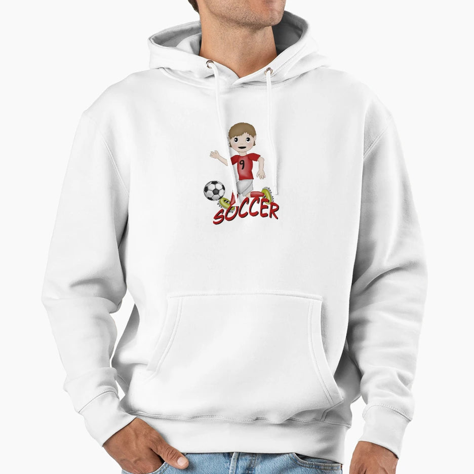 Soccer Hoodie - Minimalist Print Unisex - T-Shirt, Sweatshirt, Hoodie