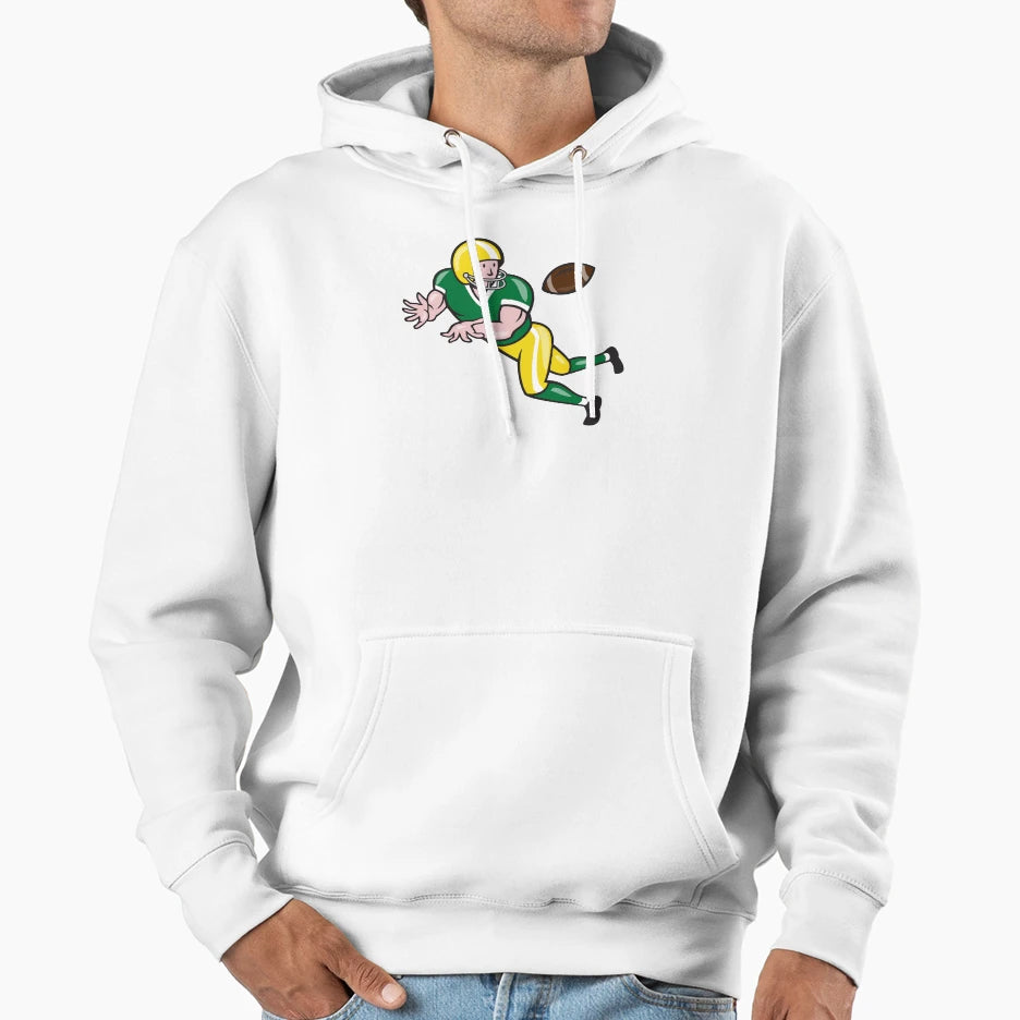 American Football Wide Receiver Catch Hoodie - Minimalist Print Men Women - T-Shirt, Sweatshirt, Hoodie
