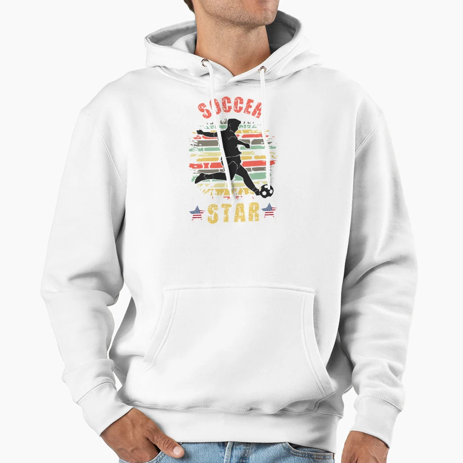 Usa Soccer Star Soccer Superstar Hoodie - Graphic Print Unisex - T-Shirt, Sweatshirt, Hoodie