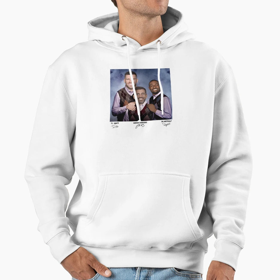 AR Dk Metcalf T J Watt Football Hoodie - Aesthetic Graphic Men Women - T-Shirt, Sweatshirt, Hoodie