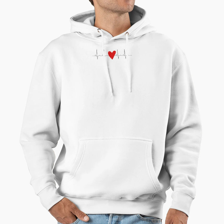 Love Heartbeat Hoodie - Graphic Print for Adults - T-Shirt, Sweatshirt, Hoodie
