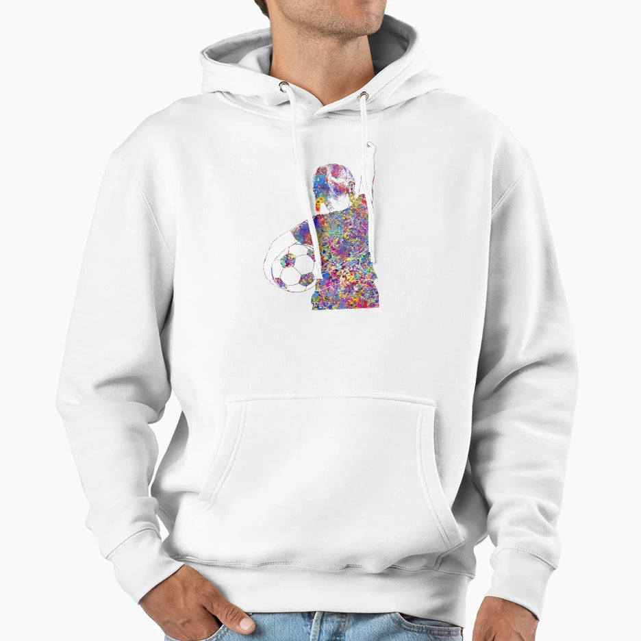 Soccer Player Little Ball Hoodie - Minimalist Print for Adults - T-Shirt, Sweatshirt, Hoodie