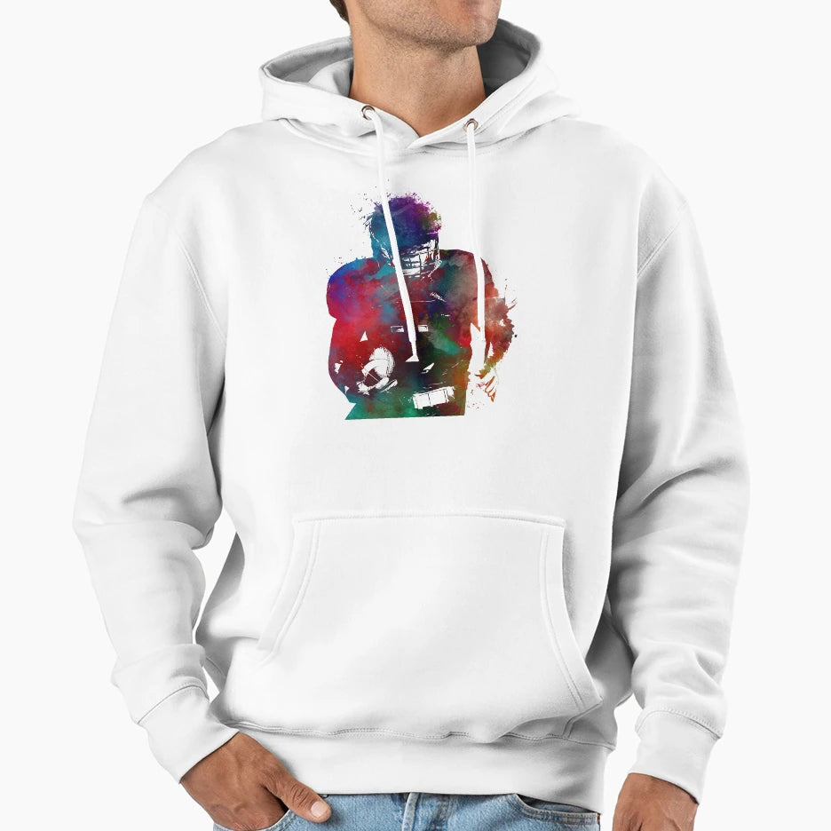 American Football Player Football Sport Hoodie - Novelty Apparel Men Women - T-Shirt, Sweatshirt, Hoodie
