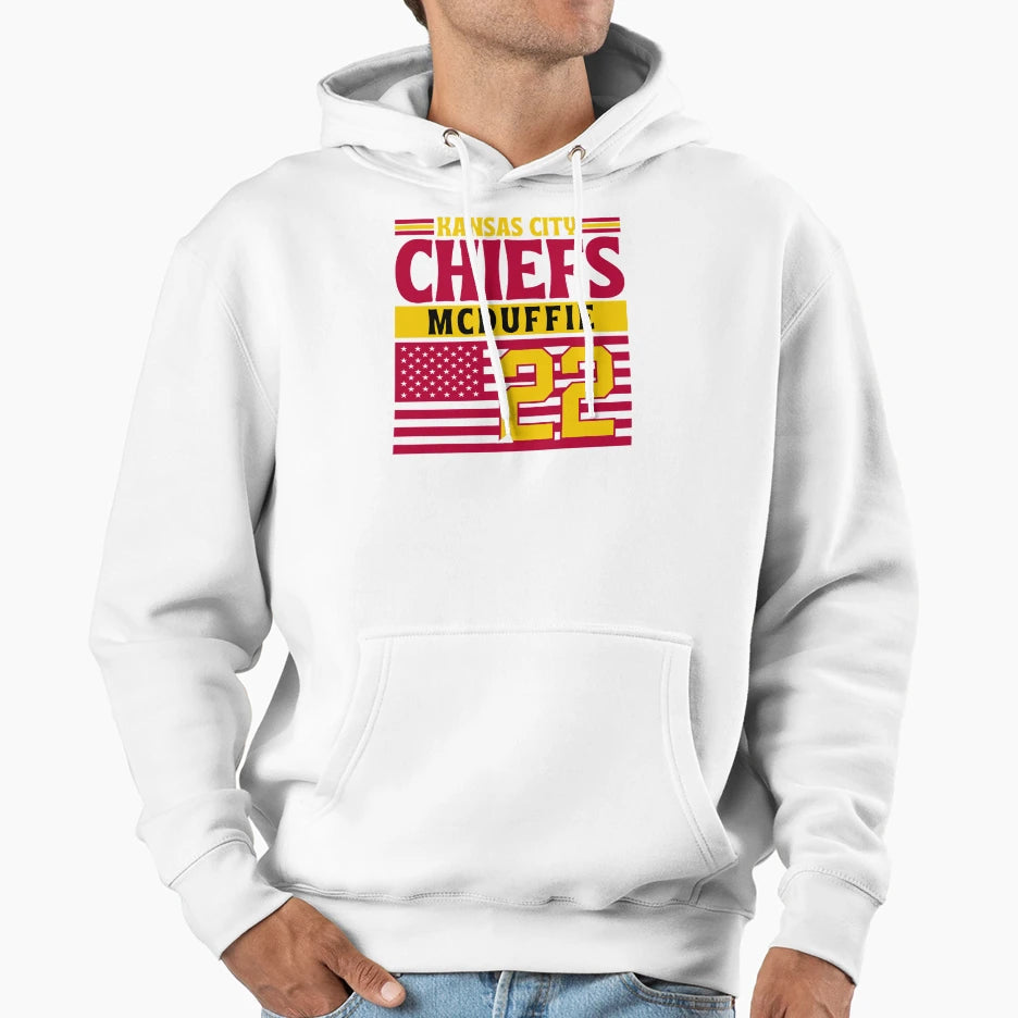 Kansas City Chiefs Mcduffie 22 Hoodie - Streetwear Style for Adults - T-Shirt, Sweatshirt, Hoodie