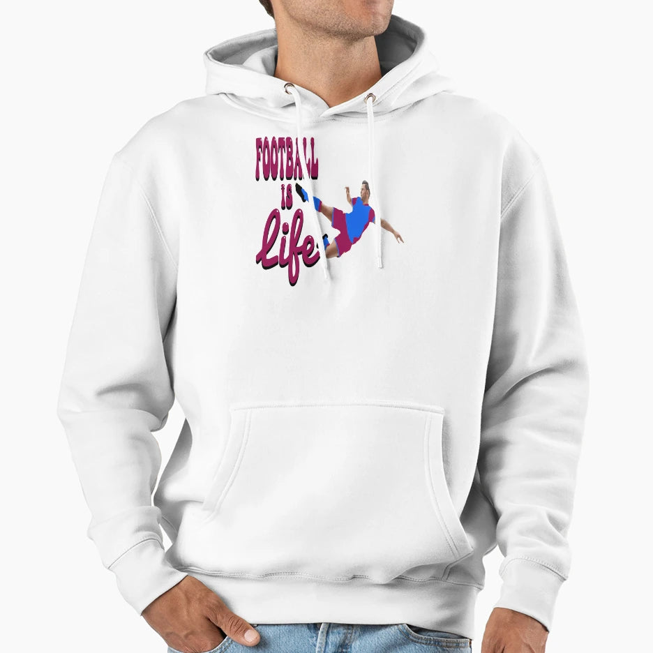 Football Is Life Hoodie - Novelty Apparel for Adults - T-Shirt, Sweatshirt, Hoodie