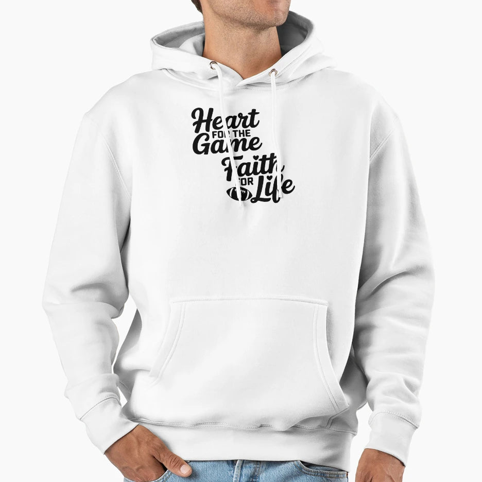 Heart Game Faith Life Hoodie - Trendy Graphic Men Women - T-Shirt, Sweatshirt, Hoodie