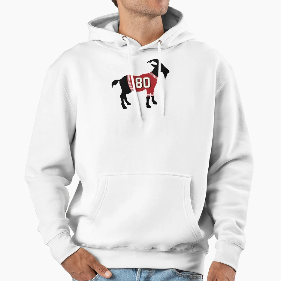 Jerry Rice Goat Hoodie - Aesthetic Graphic for Adults - T-Shirt, Sweatshirt, Hoodie