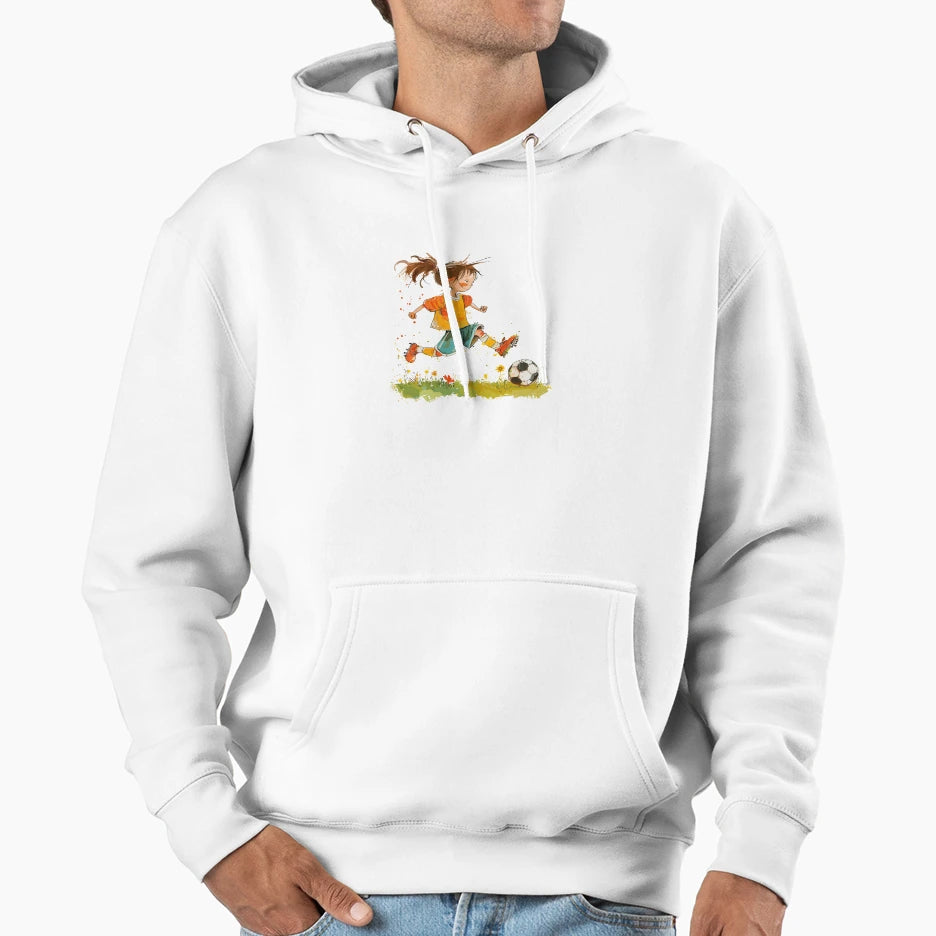 Little Playing Soccer Hoodie - Trendy Graphic Unisex - T-Shirt, Sweatshirt, Hoodie