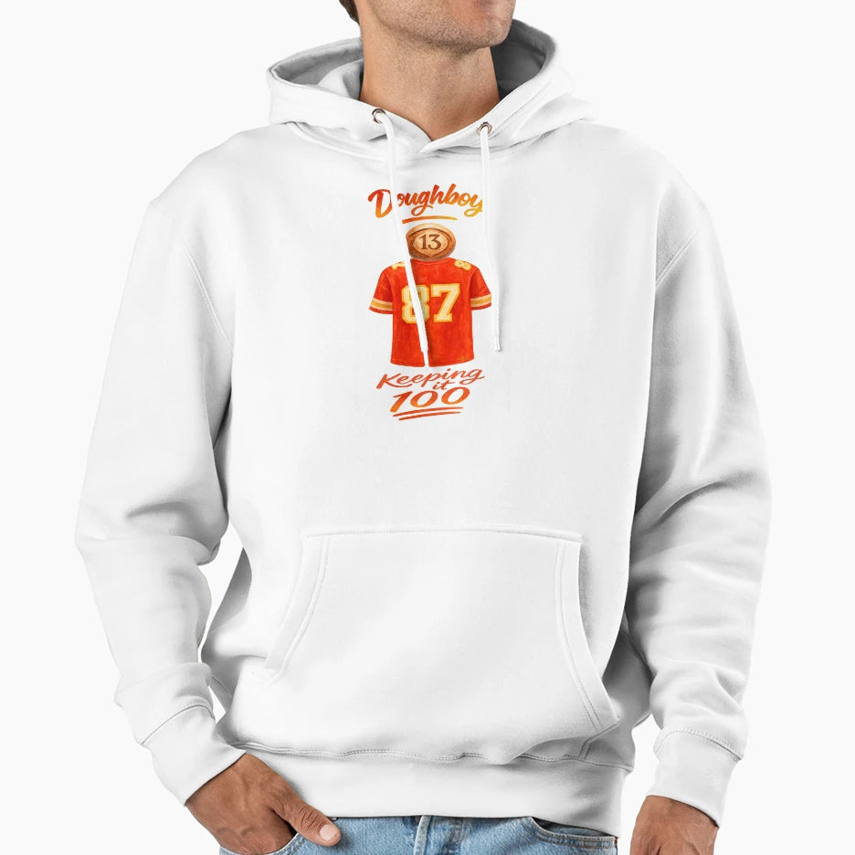 Life Doughboy Keeping It 100 Hoodie - Novelty Apparel for Adults - T-Shirt, Sweatshirt, Hoodie