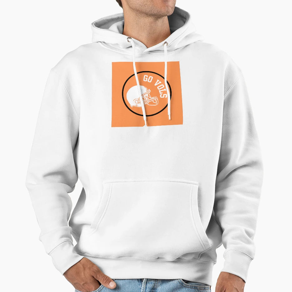 Go Vols Football Helmet University Hoodie - Trendy Graphic Unisex - T-Shirt, Sweatshirt, Hoodie