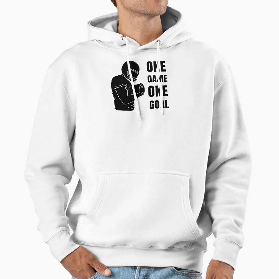 One Game One Goal Hoodie - Aesthetic Graphic Men Women - T-Shirt, Sweatshirt, Hoodie
