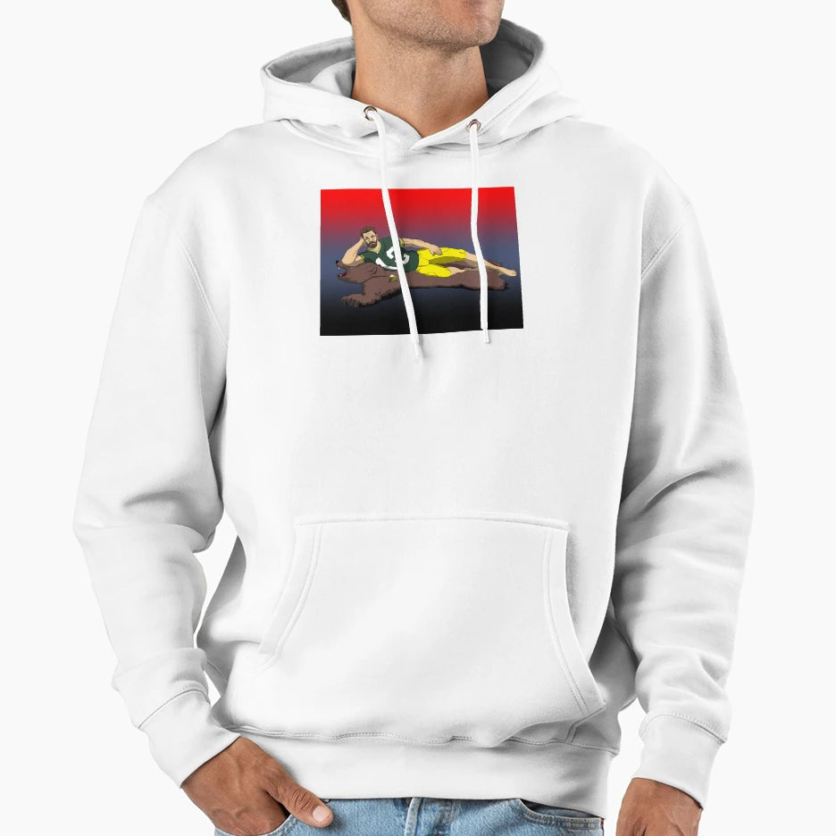 Rodgers Bear Rug Hoodie - Custom Art Print Unisex - T-Shirt, Sweatshirt, Hoodie