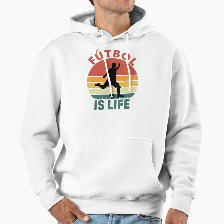 Loves Music And Make Smile Futbol Is Hoodie - Streetwear Style for Adults - T-Shirt, Sweatshirt, Hoodie