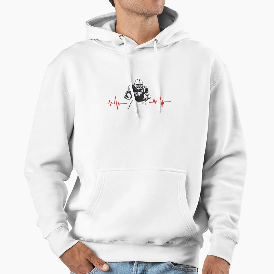 Football Fan Game Pulse Hoodie - Streetwear Style Men Women - T-Shirt, Sweatshirt, Hoodie