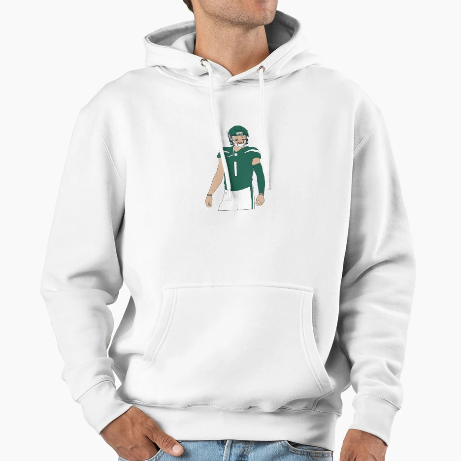 New York Jets Zach Wilson Hoodie - Trendy Graphic for Adults - T-Shirt, Sweatshirt, Hoodie