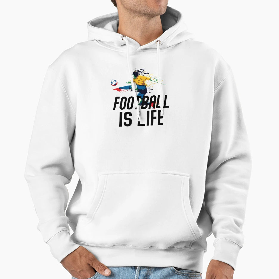 Football Is Life Hoodie - Casual Everyday Wear for Adults - T-Shirt, Sweatshirt, Hoodie
