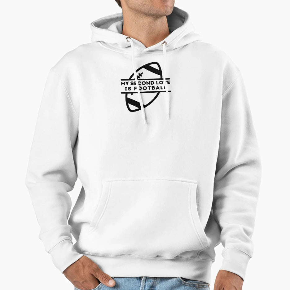 My Second Love Is Football T-Shirt - Minimalist Print Men Women - T-Shirt, Sweatshirt, Hoodie