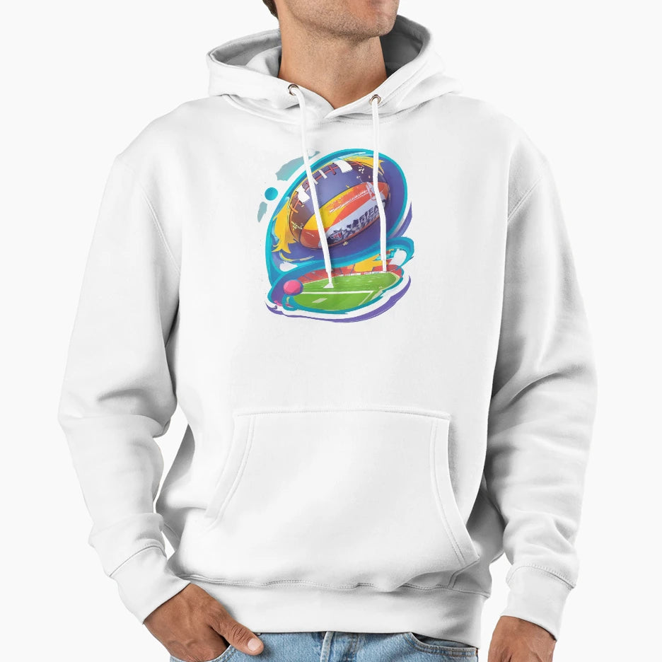 Cartoon Touchdown Extravaganza 603 Hoodie - Unique Graphic Unisex - T-Shirt, Sweatshirt, Hoodie