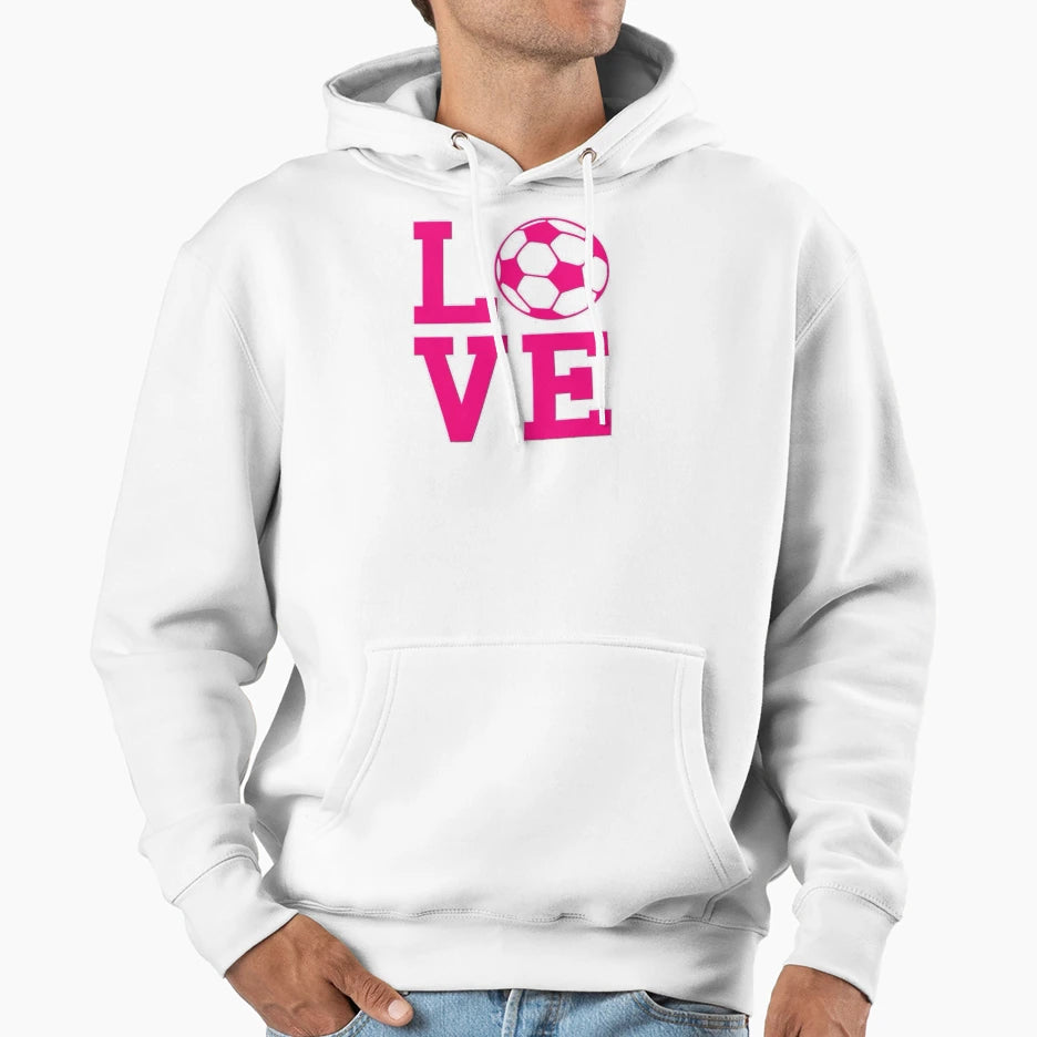 Soccer Heart Gift Valentines Day Hoodie - Trendy Graphic for Adults - T-Shirt, Sweatshirt, Hoodie