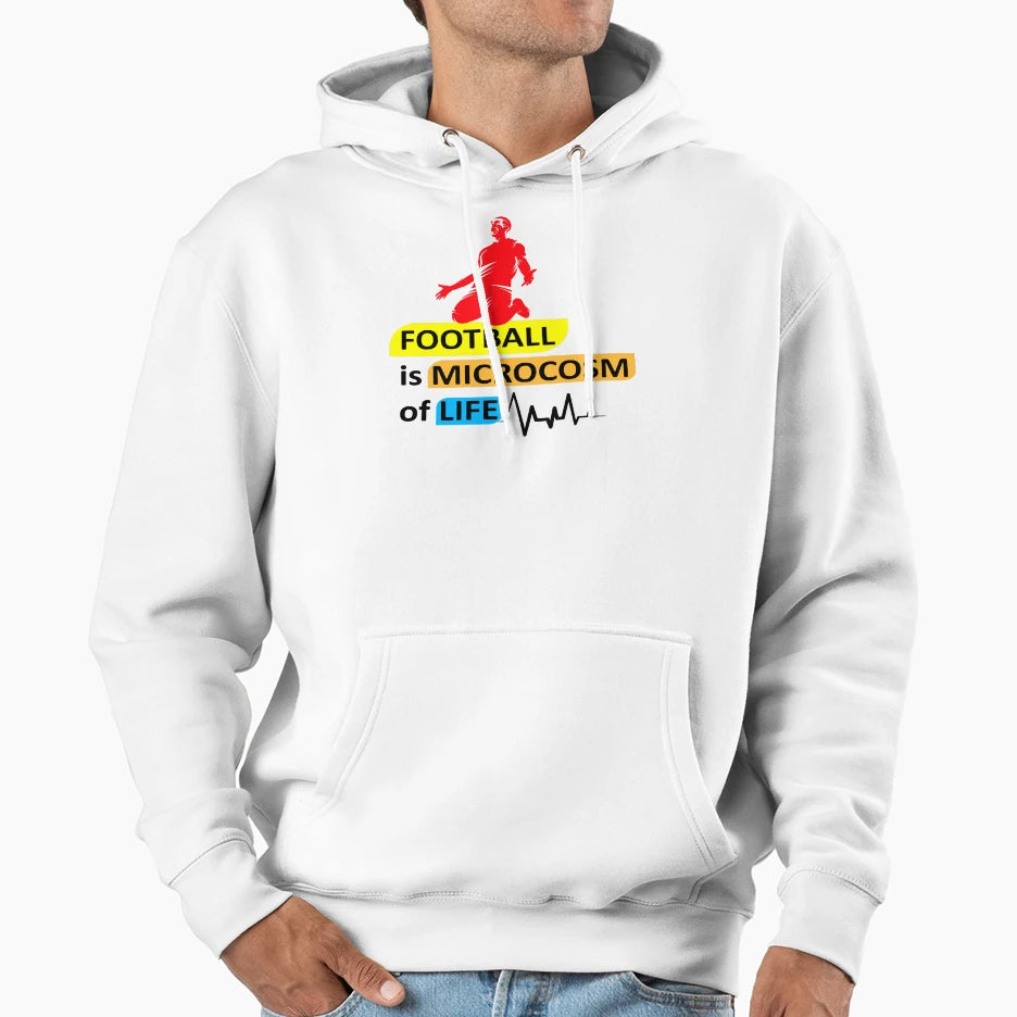 Football Is Microcosm Life Hoodie - Minimalist Print Men Women - T-Shirt, Sweatshirt, Hoodie